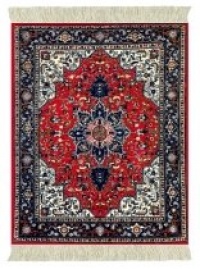 Lextra Tabriz Heriz MouseRug, 10.25 x 7.125 Inches, Red, Navy and White, One (ATH-1) Lextra Tabriz Heriz MouseRug, 10.25 x 7.125 Inches, Red, Navy and White, One (ATH-1)