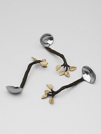 A stunning trio for olives, condiments or dips that celebrates L'Objet's renowned attention to detail in gleaming, 18/10 stainless steel. Brass-plated branches are hand-antiqued and finished with 24k goldplated leaves. Arrives in a signature gift box Each: 1½W X 4½L Hand wash Imported A stunning trio for olives, condiments or dips that celebrates L'Objet's renowned attention to detail in gleaming, 18/10 stainless steel. Brass-plated branches are hand-antiqued and finished with 24k goldplated leaves. Arrives in a signature gift box Each: 1½W X 4½L Hand wash Imported
