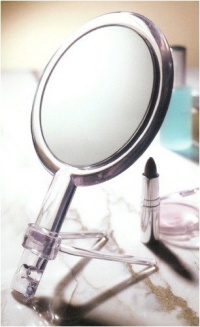 Floxite Fl-10h 10x Hand Held 2-sided Mirror with Stand, Clear Floxite Fl-10h 10x Hand Held 2-sided Mirror with Stand, Clear