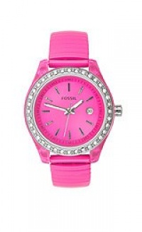 Fossil Women's ES2909 Pink Stainless Steel expandable bracelet Pink Case & Dial Crystallized bezel Watch Fossil Women's ES2909 Pink Stainless Steel expandable bracelet Pink Case & Dial Crystallized bezel Watch