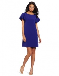 Jessica Howard Women's Solid Flutter Dress