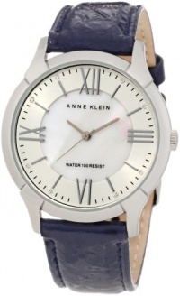 Anne Klein Women's 10/9925MPNV Leather Silver-Tone Navy Blue Patent Leather Strap Watch Anne Klein Women's 10/9925MPNV Leather Silver-Tone Navy Blue Patent Leather Strap Watch