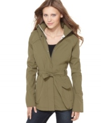 This belted jacket from The North Face combines form and function for style that beats chilly days. Waterproof, seam-sealed construction makes it a great option for rainy weather, too! This belted jacket from The North Face combines form and function for style that beats chilly days. Waterproof, seam-sealed construction makes it a great option for rainy weather, too!