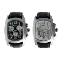 Geneva Mens Black Leather Band Watch Geneva Mens Black Leather Band Watch