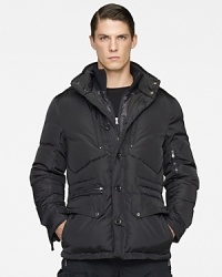 The Monza jacket is expertly crafted from weather-resistant microfiber with a warm down fill for sleek, modern style and protection from the elements. The Monza jacket is expertly crafted from weather-resistant microfiber with a warm down fill for sleek, modern style and protection from the elements.