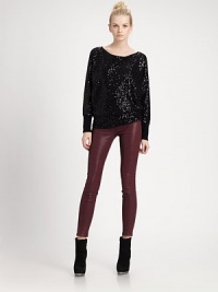 Soft and slouchy and drenched in glittering sequins, the perfect combination of effortless and chic.BoatneckDropped shouldersPullover styleAbout 26 from shoulder to hem70% wool/30% cashmere Dry cleanImportedModel shown is 5'11 (180cm) wearing US size Small. Soft and slouchy and drenched in glittering sequins, the perfect combination of effortless and chic.BoatneckDropped shouldersPullover styleAbout 26 from shoulder to hem70% wool/30% cashmere Dry cleanImportedModel shown is 5'11 (180cm) wearing US size Small.