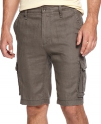 Support your personal style army with these lightweight cargo shorts from BOSS Black. Perfect for your summer arsenal. Support your personal style army with these lightweight cargo shorts from BOSS Black. Perfect for your summer arsenal.