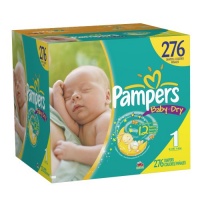 Pampers Baby Dry Diapers Economy Plus Pack Size 1, 276 Count Pampers Baby Dry Diapers Economy Plus Pack Size 1, 276 Count