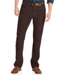 Change it up. Straight-fit corduroy Izod pants provide the perfect alternative to your everyday blues. Change it up. Straight-fit corduroy Izod pants provide the perfect alternative to your everyday blues.