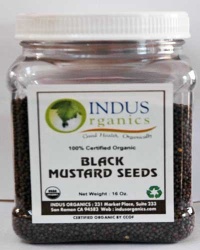 Indus Organic Black Mustard Seeds, 1 Lb Jar Indus Organic Black Mustard Seeds, 1 Lb Jar