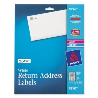 Avery Return Address Labels for Laser and Inkjet Printers, 0.5 x 1.75 Inches, Pack of 800 (18167) Avery Return Address Labels for Laser and Inkjet Printers, 0.5 x 1.75 Inches, Pack of 800 (18167)
