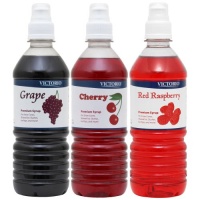 Victorio 3-Flavor Pack Shaved Ice/Snow Cone Syrups, Grape, Cherry, Red Raspberry Victorio 3-Flavor Pack Shaved Ice/Snow Cone Syrups, Grape, Cherry, Red Raspberry
