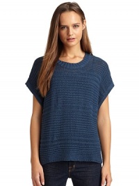 THE LOOKCrewneckShort sleevesPullover styleHi-lo hemTHE FITAbout 27 from shoulder to hemTHE MATERIALLinen/CottonCARE & ORIGINDry cleanImportedModel shown is 5'11 (177cm) wearing US size Small. THE LOOKCrewneckShort sleevesPullover styleHi-lo hemTHE FITAbout 27 from shoulder to hemTHE MATERIALLinen/CottonCARE & ORIGINDry cleanImportedModel shown is 5'11 (177cm) wearing US size Small.