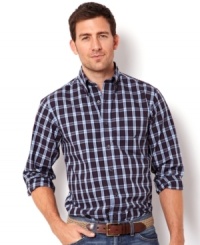 Saturated with plaid is this wrinkle resistant shirt by Nautica. Always looks great with jeans or chinos. Saturated with plaid is this wrinkle resistant shirt by Nautica. Always looks great with jeans or chinos.