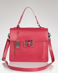 The style set are swooning over satchels, and Badgley Mischka's bold leather style captures the trend with flair. It's top handle design is elegantly structured, so balance this bright bag with neutral hues and feminine silhouettes. The style set are swooning over satchels, and Badgley Mischka's bold leather style captures the trend with flair. It's top handle design is elegantly structured, so balance this bright bag with neutral hues and feminine silhouettes.