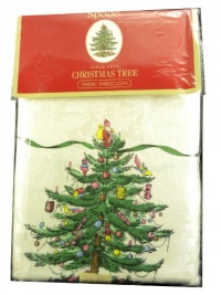 Spode Christmas Tree Fabric Tablecloth, 60-by-120