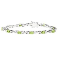 Studio 925 Hugs n' Kisses Dark Olivine Green CZ Sterling Silver Tennis Bracelet Studio 925 Hugs n' Kisses Dark Olivine Green CZ Sterling Silver Tennis Bracelet