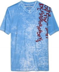With a cool graphic style, this t-shirt from Sean John instantly elevates your weekend look. With a cool graphic style, this t-shirt from Sean John instantly elevates your weekend look.
