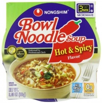Nongshim Hot & Spicy Beef Noodle Bowl, 3.03 Ounce Bowls (Pack of 12) Nongshim Hot & Spicy Beef Noodle Bowl, 3.03 Ounce Bowls (Pack of 12)