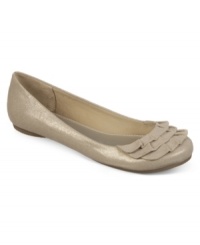 Round toes and ruffles. The Aloha ballet flats by Fergalicious are a feminine take on the classic shape. Round toes and ruffles. The Aloha ballet flats by Fergalicious are a feminine take on the classic shape.