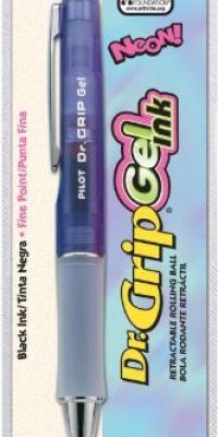 Pilot Dr. Grip Gel Ink Retractable Rolling Ball Pen, Fine Point, Ultra-Violet Barrel, Black Ink (36261) Pilot Dr. Grip Gel Ink Retractable Rolling Ball Pen, Fine Point, Ultra-Violet Barrel, Black Ink (36261)
