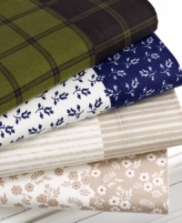 Soft and sumptuous pure cotton flannel wraps you in warmth with this Coordinating Flannel sheet set from Martha Stewart Collection. Choose from floral, stripe or plaid patterns.
