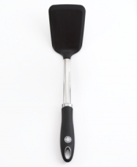Gentle on your pans and indispensable for nearly every meal, this solid turner keeps your food in perfect shape when flipping burgers, eggs, pancakes and more. Limited lifetime warranty. Gentle on your pans and indispensable for nearly every meal, this solid turner keeps your food in perfect shape when flipping burgers, eggs, pancakes and more. Limited lifetime warranty.