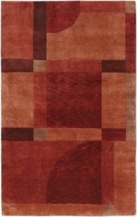Couristan 9374/0346 Pokhara Aurora Red Miso Rug, 5-Feet 6-Inch by 8-Feet Couristan 9374/0346 Pokhara Aurora Red Miso Rug, 5-Feet 6-Inch by 8-Feet