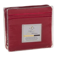 Clara Clark Premier 1800 Series 4pc Bed Sheet Set - Queen, Burgundy Red, Clara Clark Premier 1800 Series 4pc Bed Sheet Set - Queen, Burgundy Red,