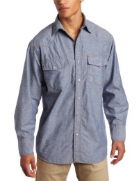 Key Long Sleeve Chambray Western Shirt Key Long Sleeve Chambray Western Shirt