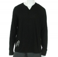 Guess V-Neck Long Sleeve Shirt Jet Black M Guess V-Neck Long Sleeve Shirt Jet Black M
