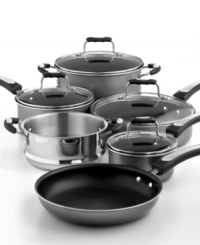 Make room for nutrition in your daily routine. This smart aluminum set redefines a healthy lifestyle with Easy Glide Action nonstick cooking surfaces that release food easy, so you can cook with less grease, less oil and less guilt. Strong cores and durable constructions provide superior heat conduction and pop into the dishwasher for quick cleanup. Make room for nutrition in your daily routine. This smart aluminum set redefines a healthy lifestyle with Easy Glide Action nonstick cooking surfaces that release food easy, so you can cook with less grease, less oil and less guilt. Strong cores and durable constructions provide superior heat conduction and pop into the dishwasher for quick cleanup.
