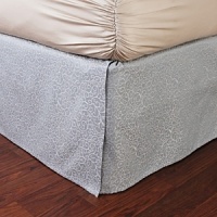 An illusive floral pattern rests softly on this bedskirt. It complements the Waterford Kelly collection, but can be mixed and matched with most bedding. An illusive floral pattern rests softly on this bedskirt. It complements the Waterford Kelly collection, but can be mixed and matched with most bedding.