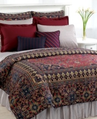 Boasting a striped pattern evocative of a prep school tie, this decorative pillow from Lauren Ralph Lauren adds an element of traditional style to your bed. Featuring 100% silk finished with navy decorative cord trim. (Clearance) Boasting a striped pattern evocative of a prep school tie, this decorative pillow from Lauren Ralph Lauren adds an element of traditional style to your bed. Featuring 100% silk finished with navy decorative cord trim. (Clearance)