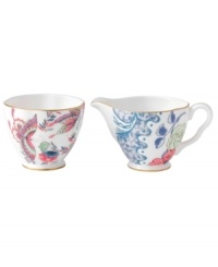 Your table, in bloom. This Butterfly Bloom Sugar and Creamer from Wedgewood offers a look of vintage-inspired beauty, featuring fanciful florals, graceful butterflies and lustrous golden accents for a splendid presentation. Your table, in bloom. This Butterfly Bloom Sugar and Creamer from Wedgewood offers a look of vintage-inspired beauty, featuring fanciful florals, graceful butterflies and lustrous golden accents for a splendid presentation.