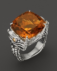 John Hardy Naga 18K Gold and Sterling Silver Batu Square Citrine Ring John Hardy Naga 18K Gold and Sterling Silver Batu Square Citrine Ring