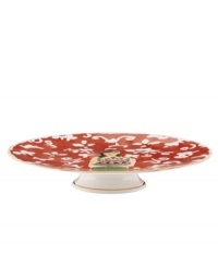 Make dessert a masterpiece. Inspired by the kate spade new york Paper collection, this Illustrated cake plate combines gold-banded porcelain with a playfully sweet watercolor motif. Make dessert a masterpiece. Inspired by the kate spade new york Paper collection, this Illustrated cake plate combines gold-banded porcelain with a playfully sweet watercolor motif.