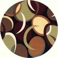 Area Rug 8x8 Round Contemporary Black Color - Momeni Elements Rug from RugPal Area Rug 8x8 Round Contemporary Black Color - Momeni Elements Rug from RugPal