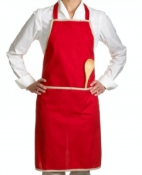 It's official: you're a serious presence in the kitchen. This amazing apron was designed to Martha's exact specifications, easily adjustable so it's always a perfect fit. And with an ample pocket to store all the cooks' essential items, you'll be more efficient and tidy when the kitchen comes calling. It's official: you're a serious presence in the kitchen. This amazing apron was designed to Martha's exact specifications, easily adjustable so it's always a perfect fit. And with an ample pocket to store all the cooks' essential items, you'll be more efficient and tidy when the kitchen comes calling.