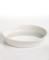 Many of Martha's favorite dishes are served straight from the oven. This understated quiche dish is beautiful enough to have a place at the dining table, yet durable enough for the rigors of baking. Many of Martha's favorite dishes are served straight from the oven. This understated quiche dish is beautiful enough to have a place at the dining table, yet durable enough for the rigors of baking.