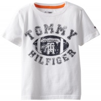 Tommy Hilfiger Boys 2-7 Short Sleeves Buster Tee, White, 07 Regular Tommy Hilfiger Boys 2-7 Short Sleeves Buster Tee, White, 07 Regular