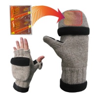 Heat Factory Women's Fold-Back Ragg Wool Gloves for use with Heat Factory Hand Warmers Heat Factory Women's Fold-Back Ragg Wool Gloves for use with Heat Factory Hand Warmers