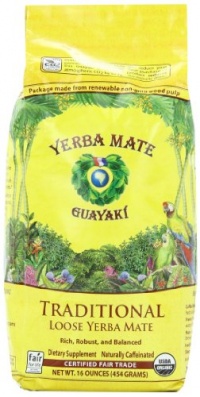 Guayaki Traditional Mate, Traditional Organic Loose Yerba Mate, 16 Ounce package Guayaki Traditional Mate, Traditional Organic Loose Yerba Mate, 16 Ounce package