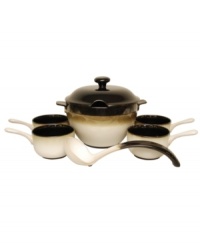 Warm up with French onion, split pea and the cool retro styling of the Nova 7-piece soup set from Sango's collection of serveware and serving dishes. Oven-safe bowls and a coordinating soup tureen make it easier than every to get a hot, enticing meal. (Clearance) Warm up with French onion, split pea and the cool retro styling of the Nova 7-piece soup set from Sango's collection of serveware and serving dishes. Oven-safe bowls and a coordinating soup tureen make it easier than every to get a hot, enticing meal. (Clearance)