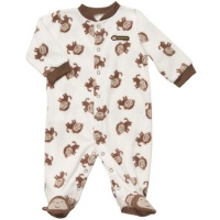 Carter's Infant Boys White & Brown Monkey Microfleece Sleep & Play, Size Newborn Carter's Infant Boys White & Brown Monkey Microfleece Sleep & Play, Size Newborn