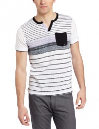 Marc Ecko Cut & Sew Men's Reverse Printed Stripe Short Sleeve Knit Marc Ecko Cut & Sew Men's Reverse Printed Stripe Short Sleeve Knit