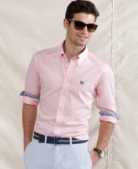 Add some contrast to your basic preppy look this shirt from Tommy Hilfiger. Add some contrast to your basic preppy look this shirt from Tommy Hilfiger.