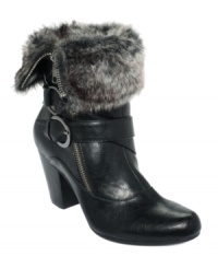 Put your warmest foot forward. The faux-fur lining of White Mountains Gaze booties can be folded up or down, depending on your mood--and the temperature. Put your warmest foot forward. The faux-fur lining of White Mountains Gaze booties can be folded up or down, depending on your mood--and the temperature.