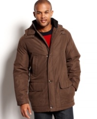 A traditional look to keep you warm and anchor your style, this microfiber anorak is a chill style for when the chill settles in. A traditional look to keep you warm and anchor your style, this microfiber anorak is a chill style for when the chill settles in.