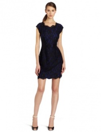 Joie Women's Maribeth Lace Dress, Caviar/Nile Blue, Small Joie Women's Maribeth Lace Dress, Caviar/Nile Blue, Small